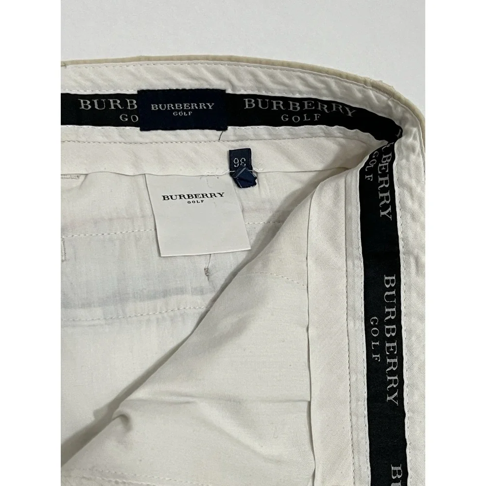 Burberry Golf Pleated Khaki Shorts Cotton Classic Fit Men Size 36 Excellent Cond